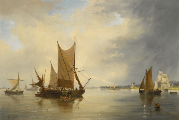 Sailing on the sea by John Wilson Carmichael